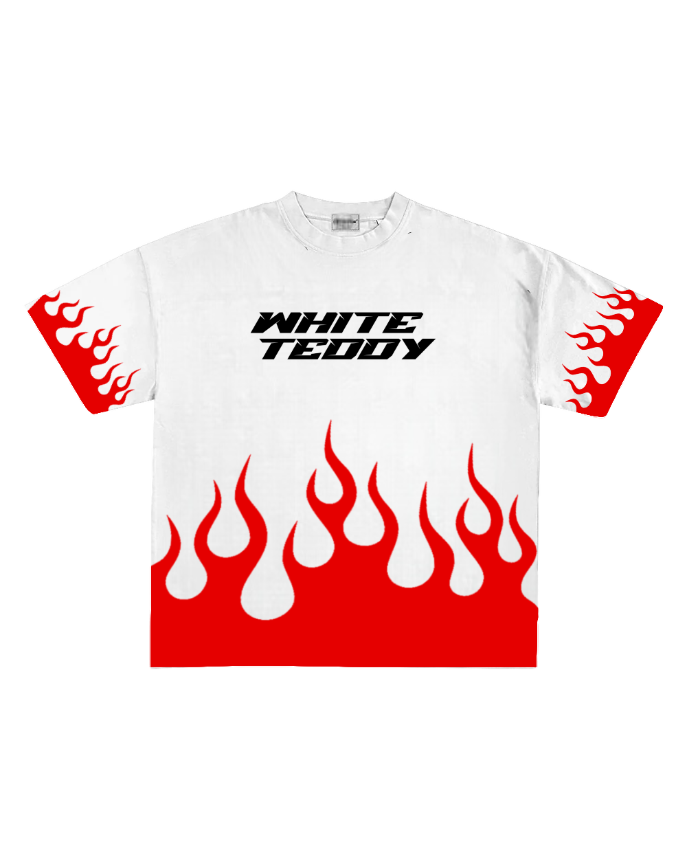 RED FLAME OVERSIZED TEES