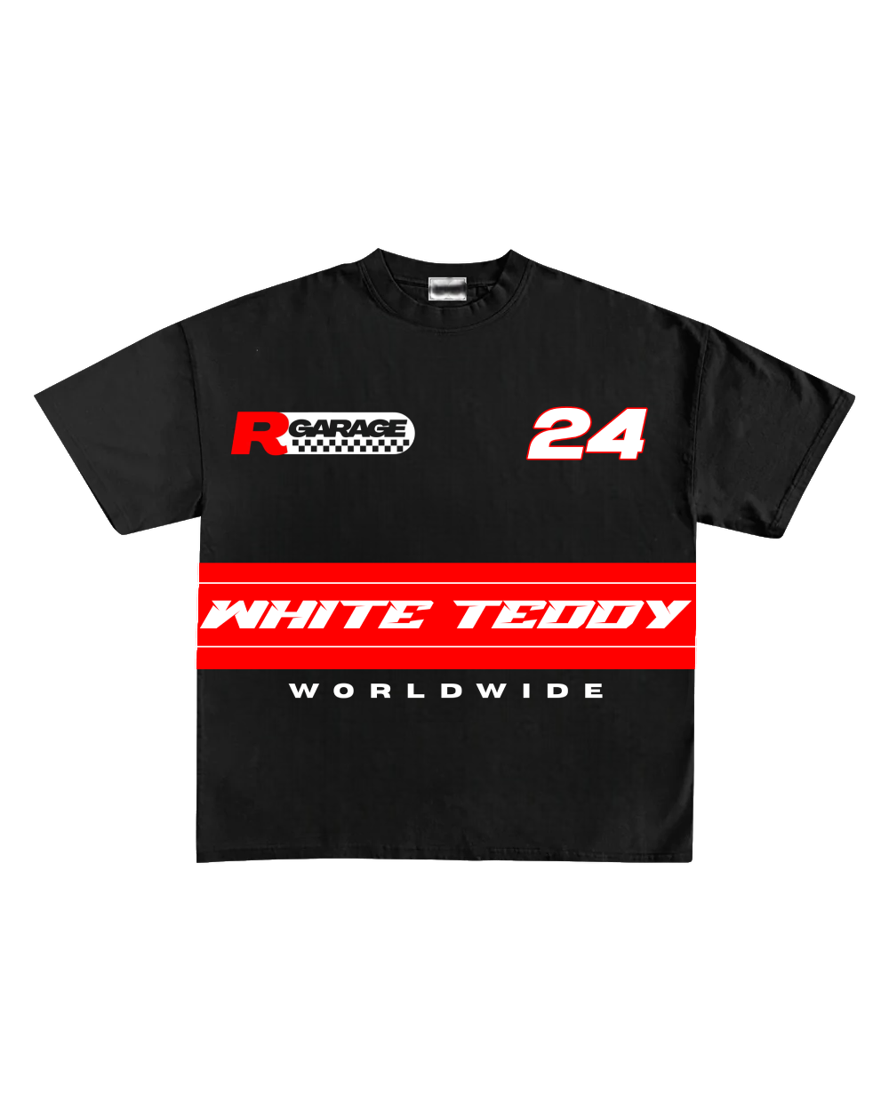 WHITE TEDDY GARAGE OVERSIZED TEES